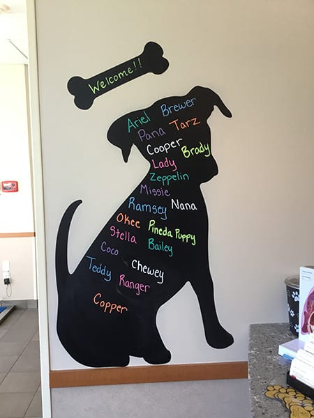 Dog chalkboard